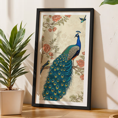 Elegant Peacock Art Frame