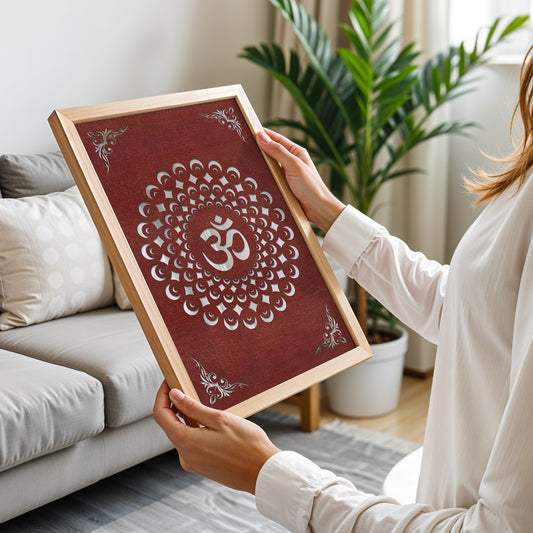 Om Sacred Symbol Framed Poster Set of 1