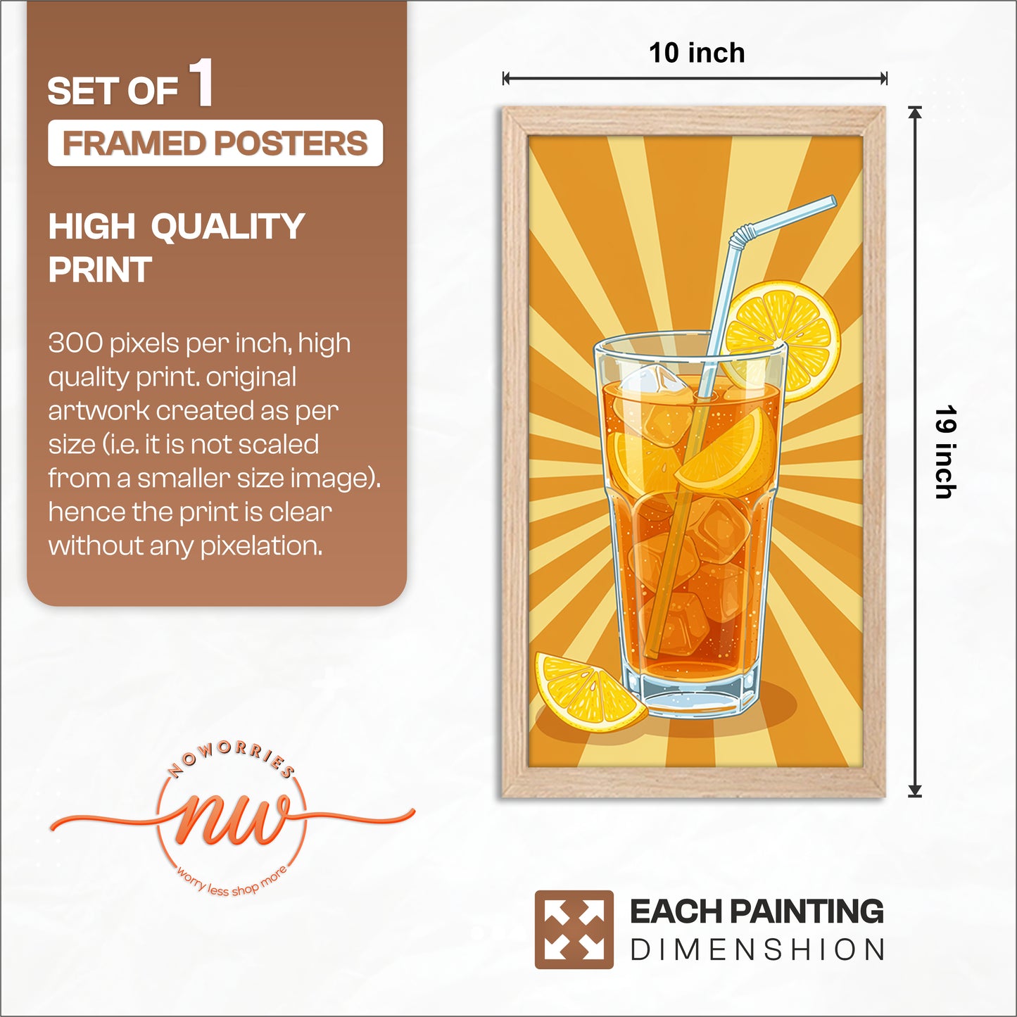 Citrus Cooler Wall Frame