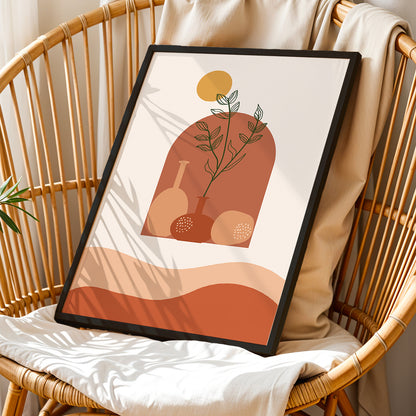 Boho Botanical Vase Wall Frame