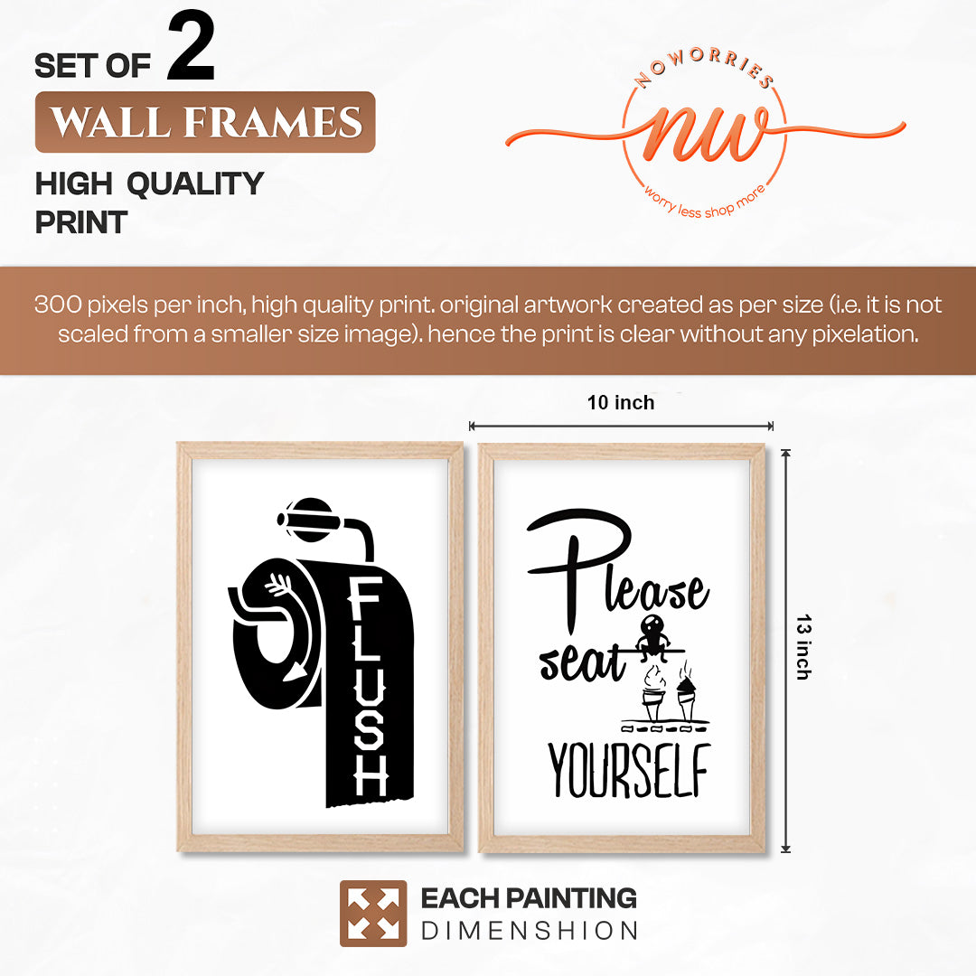 Please Seat Yourself Funny Set of 2