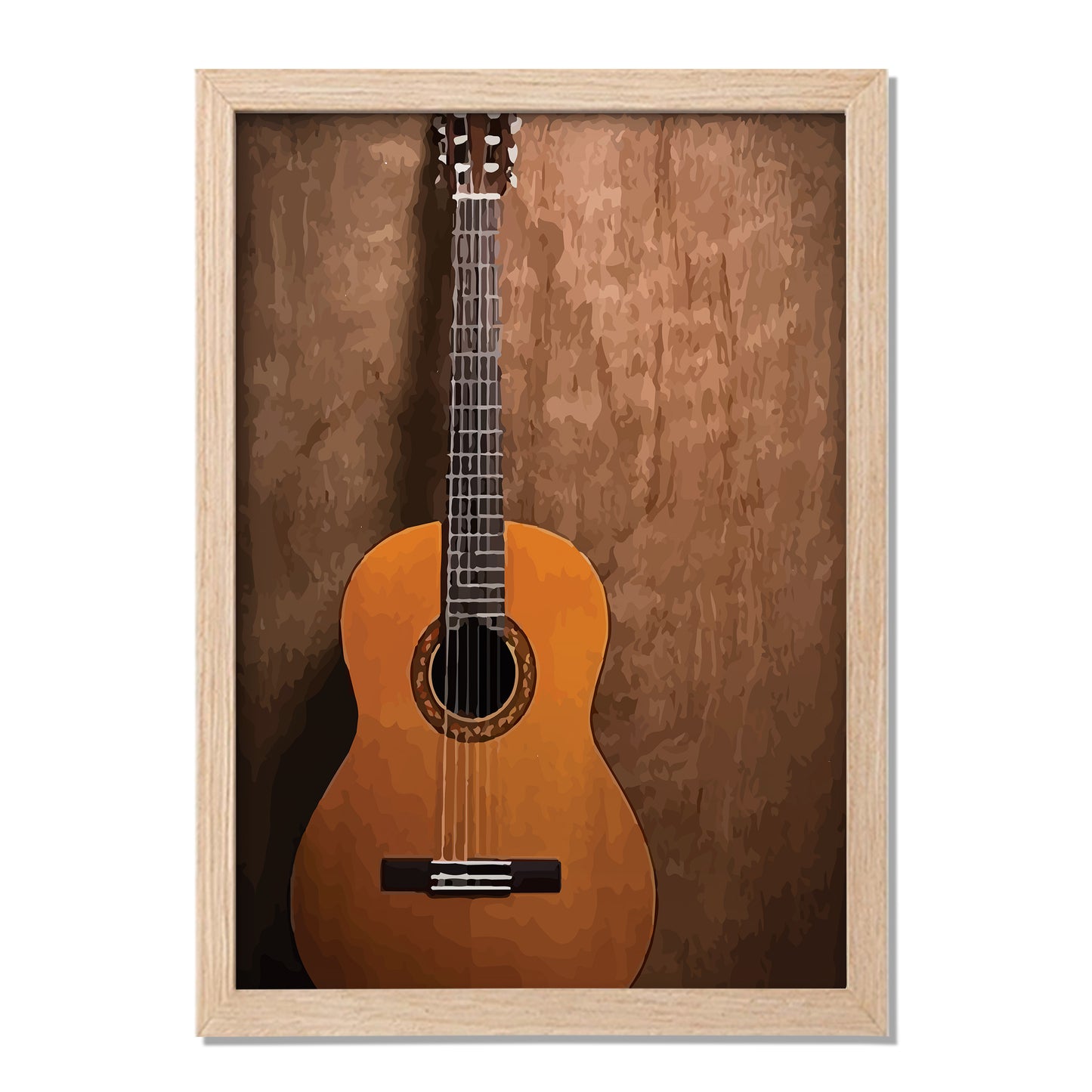 Classic Acoustic Guitar Framed Wall Art