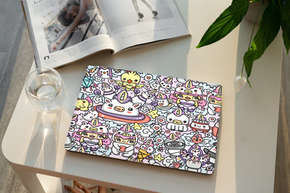 Cute Unicorn Doodle Laptop Skin