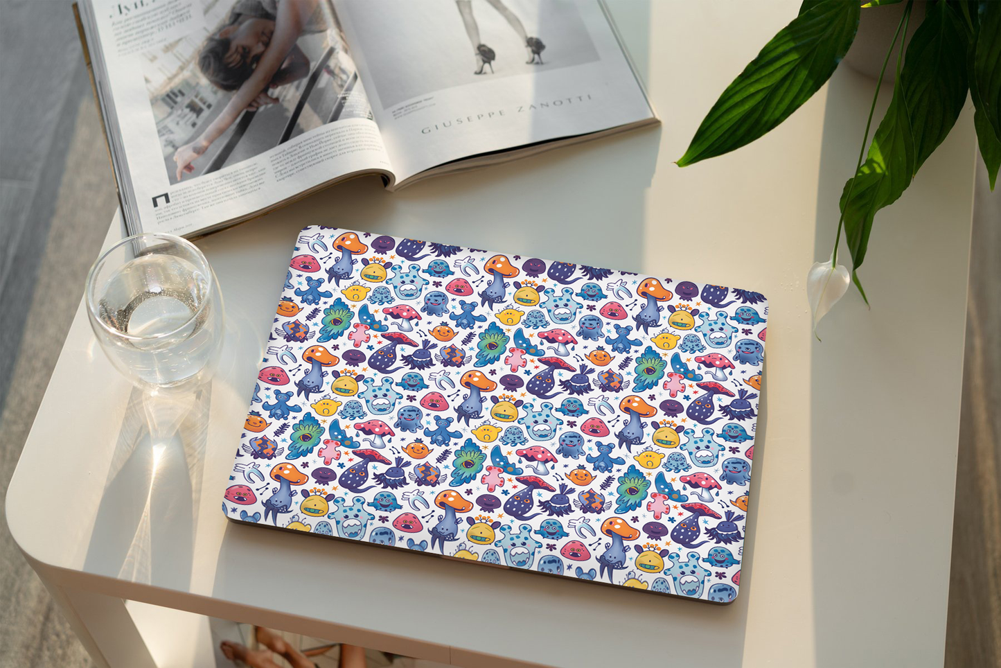 Cute Monster Pattern Laptop Skin