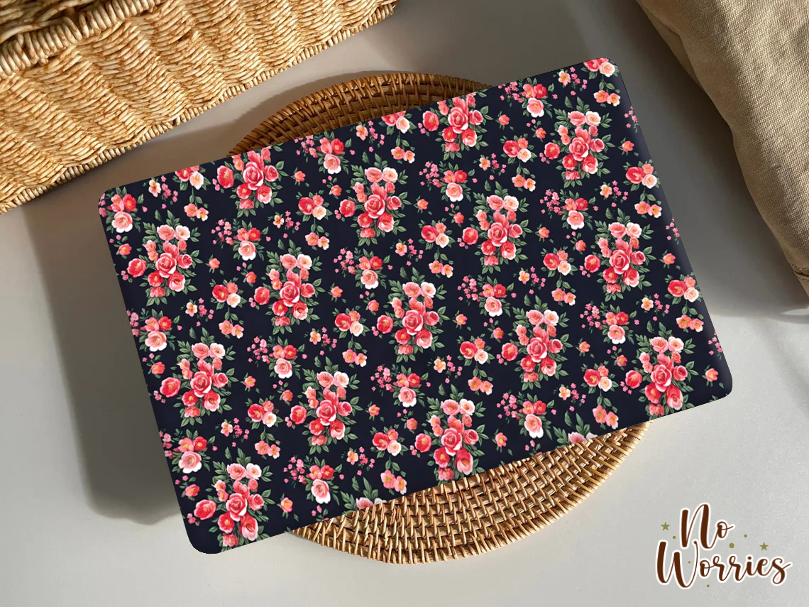 Midnight Rose Pattern Laptop Skin