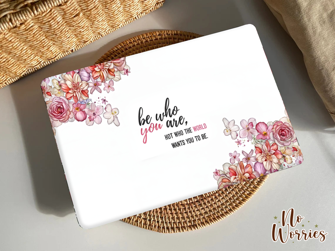 Be Yourself Floral Quote Laptop Skin