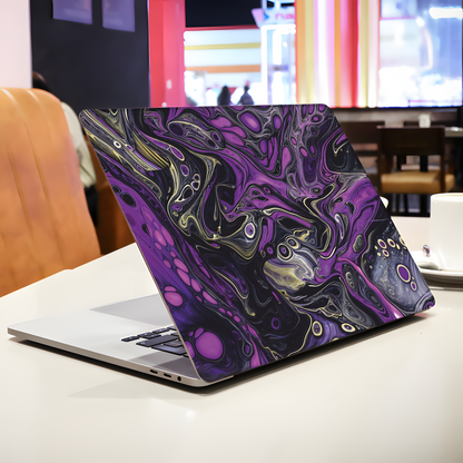 Purple Fluid Art Laptop Skin