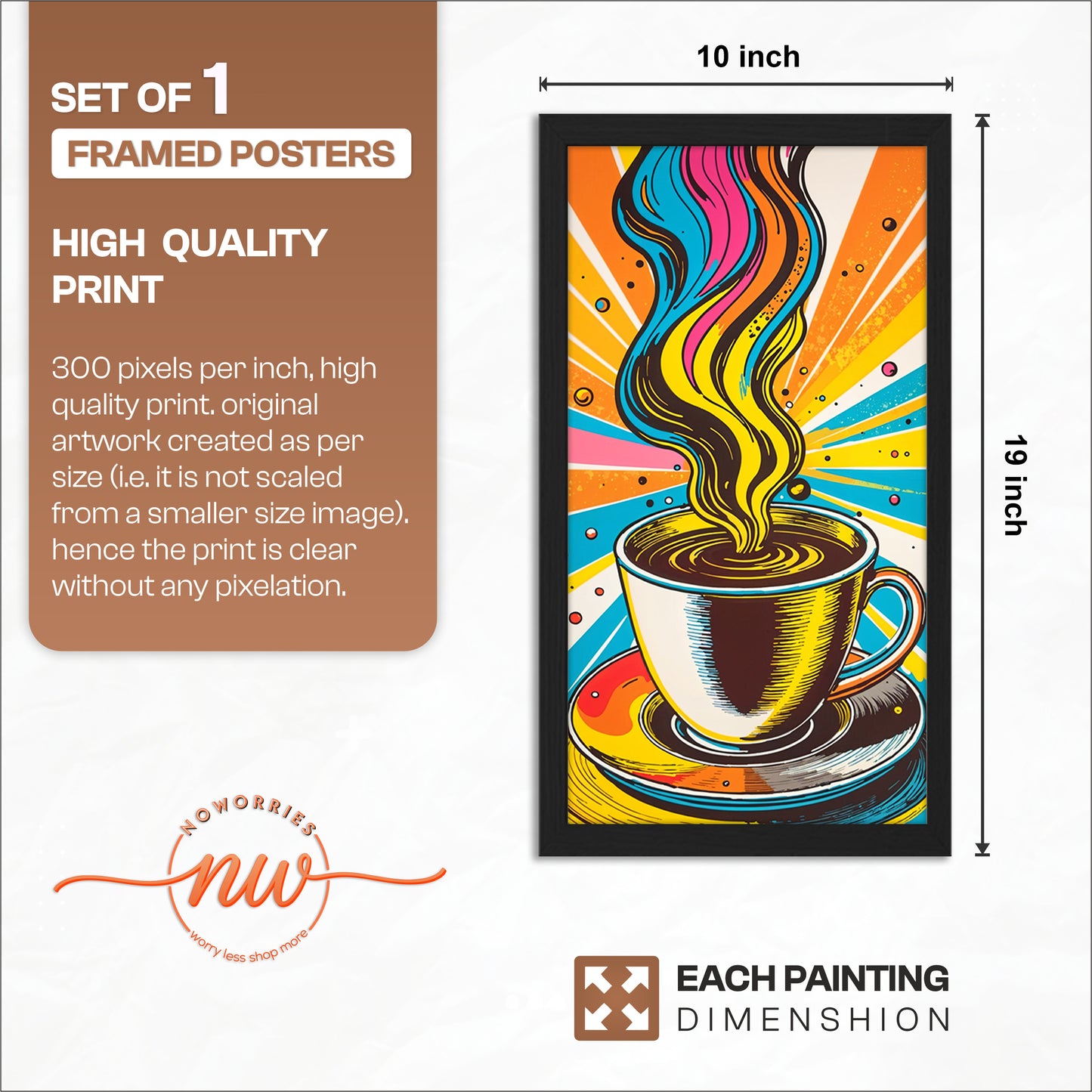 Vibrant Coffee Art Poster