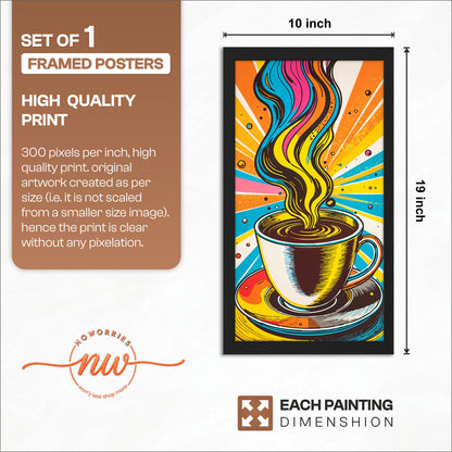 Vibrant Coffee Art Poster