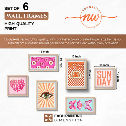 Sun Day Wall Art Set of 6