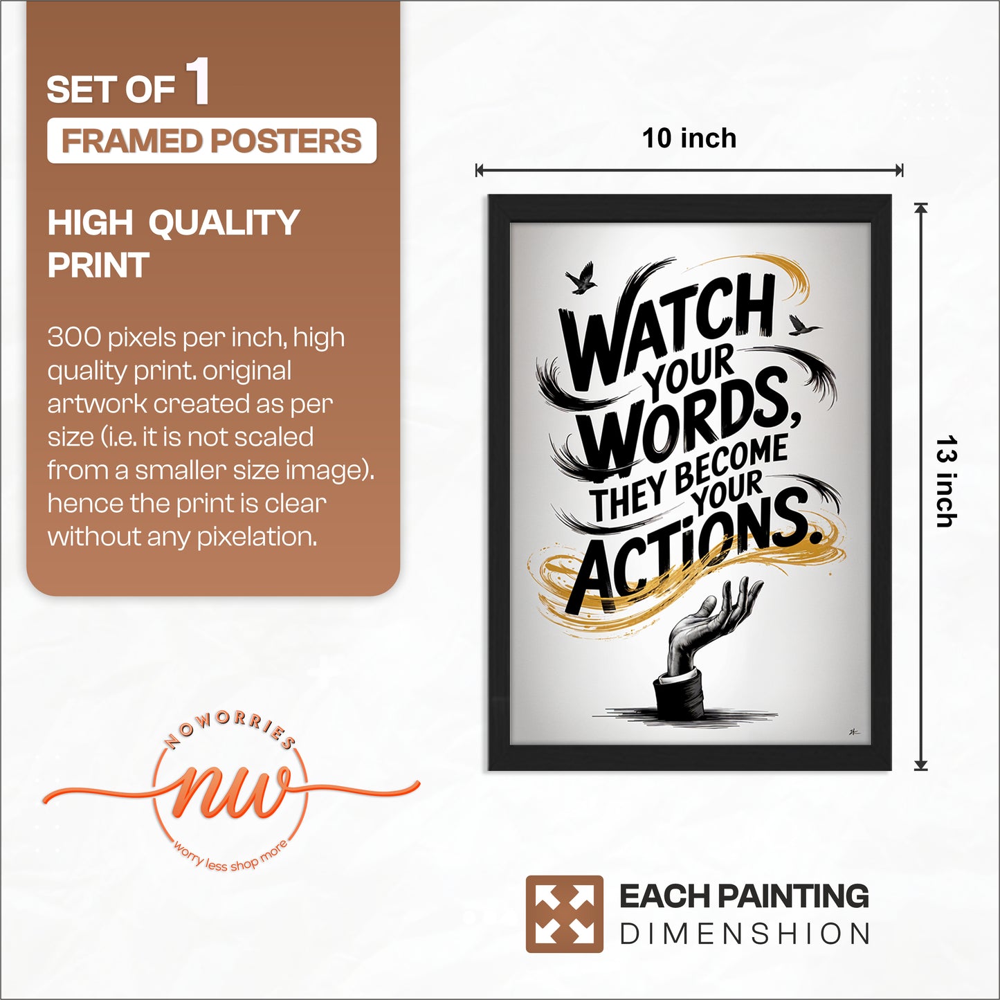 Watch Your Words Inspirational Poster