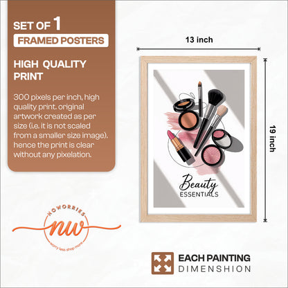 Beauty Essentials Makeup Framed Wall Art Print