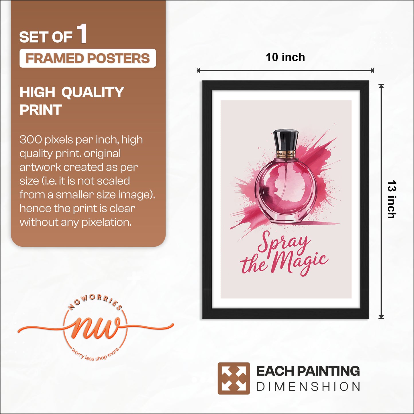 Spray the Magic Perfume Framed Wall Art