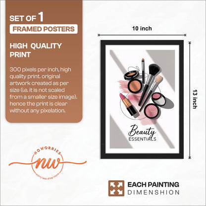 Beauty Essentials Makeup Framed Wall Art Print