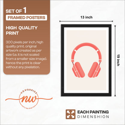 Minimalist Headphones Wall Poster