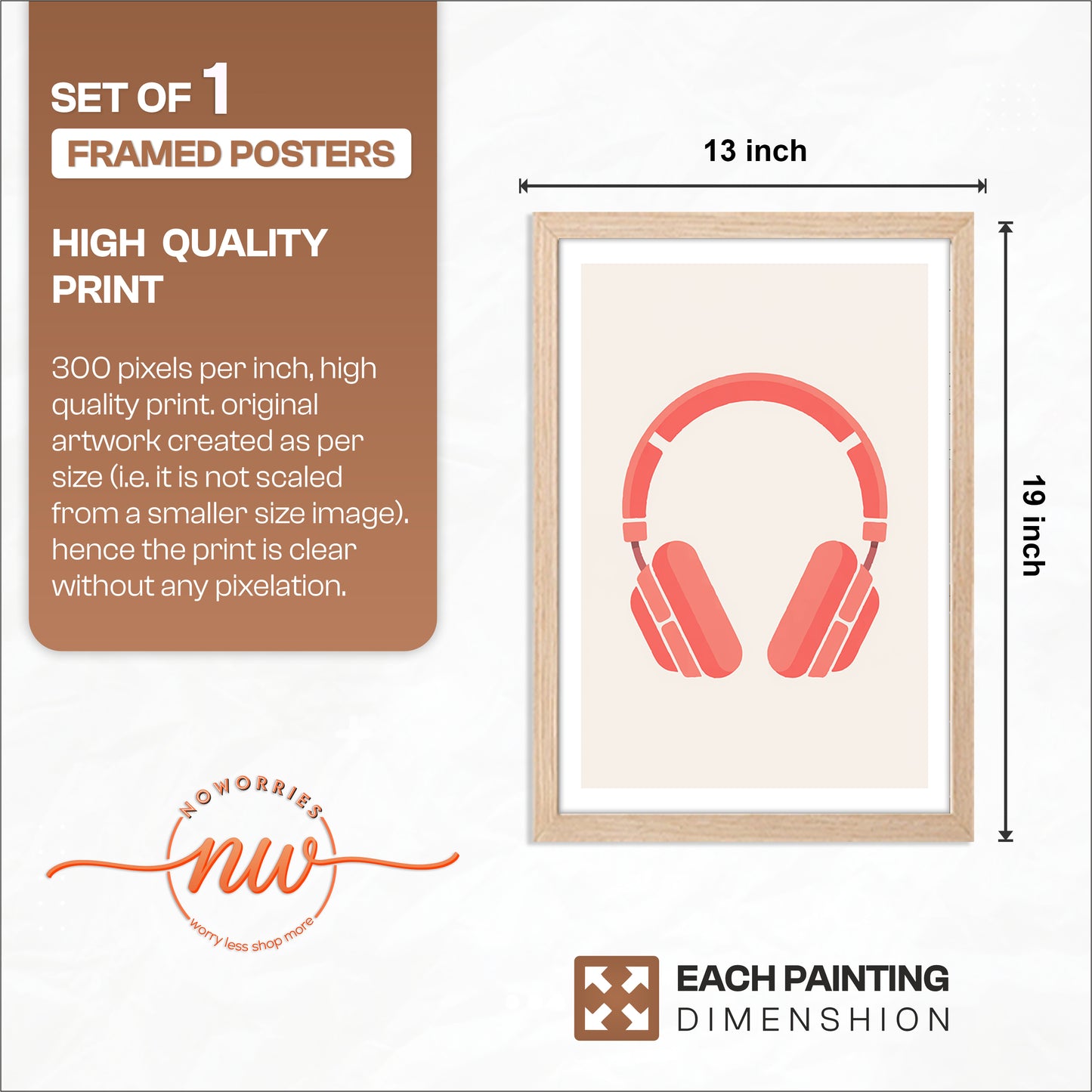 Minimalist Headphones Wall Poster