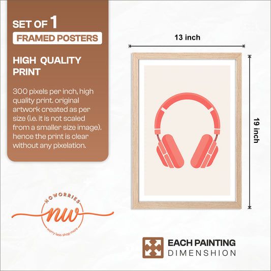Minimalist Headphones Wall Poster