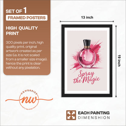 Spray the Magic Perfume Framed Wall Art