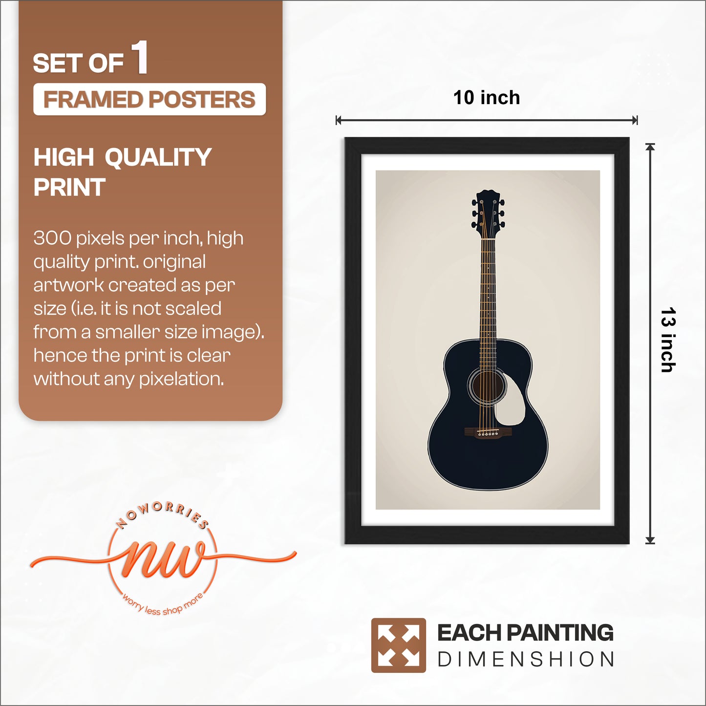 Minimalist Guitar Art Poster