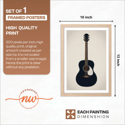 Minimalist Guitar Art Poster