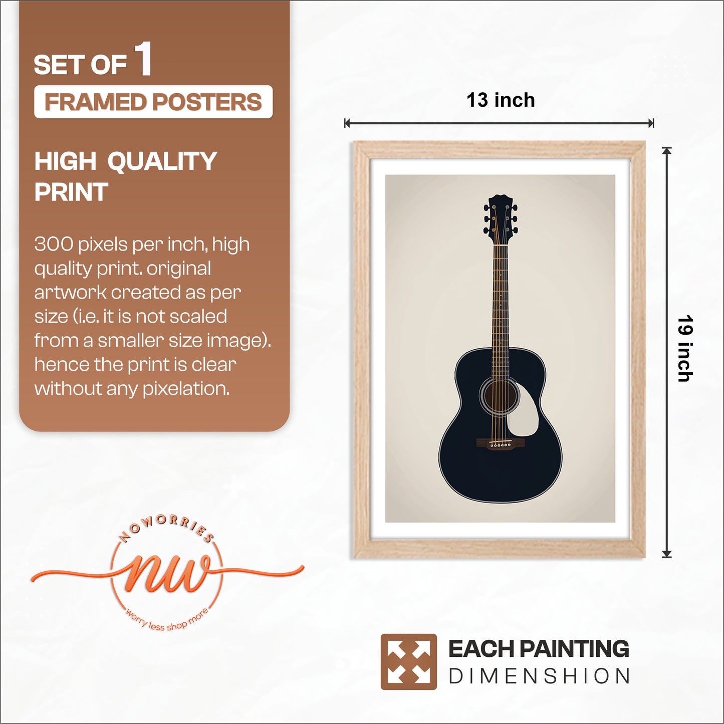 Minimalist Guitar Art Poster