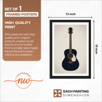 Minimalist Guitar Art Poster