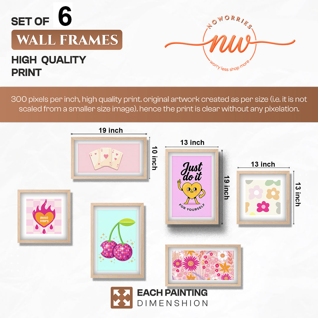 Cherry Pop Wall Set of 6
