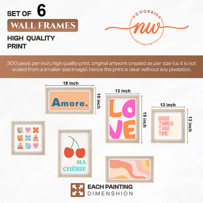 Love & Amore Wall Set of 6