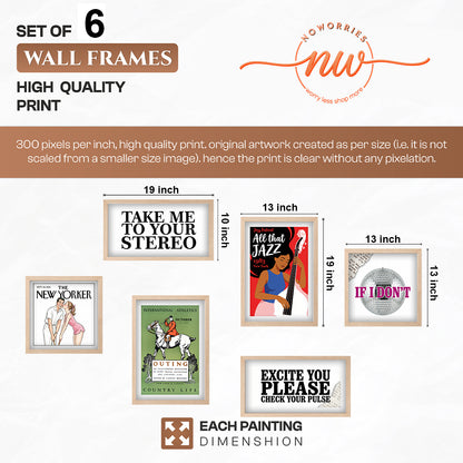 Music & Vintage Wall Art Set of 6