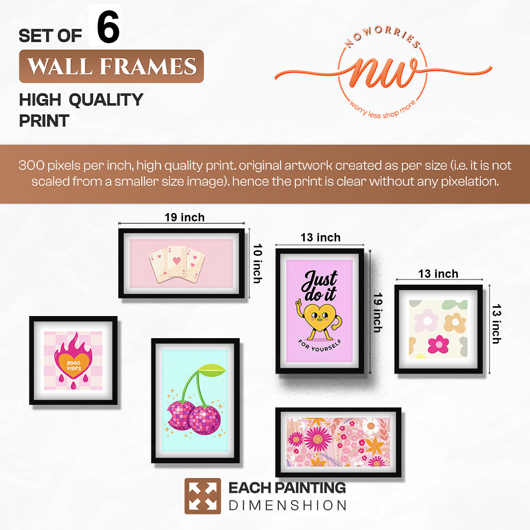 Cherry Pop Wall Set of 6