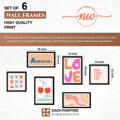 Love & Amore Wall Set of 6