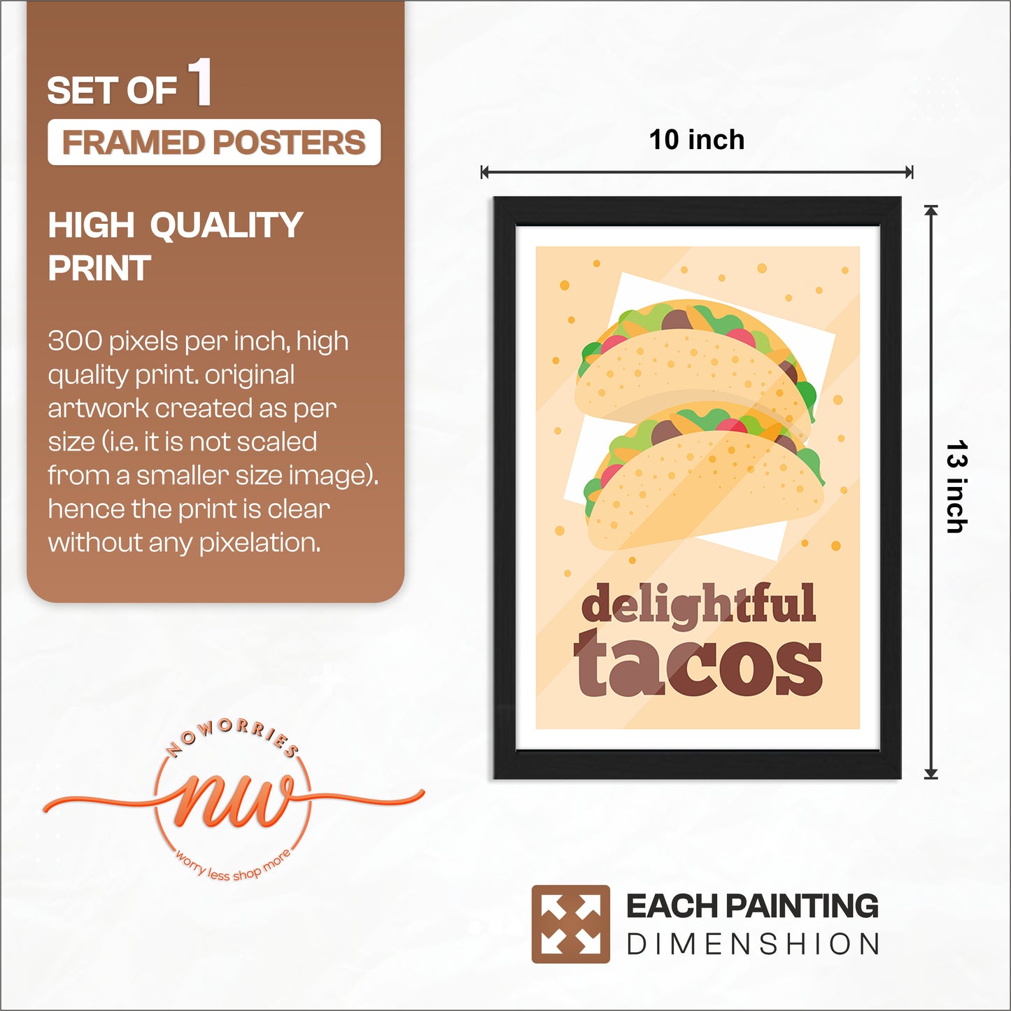 Tasty Tacos Wall Frame