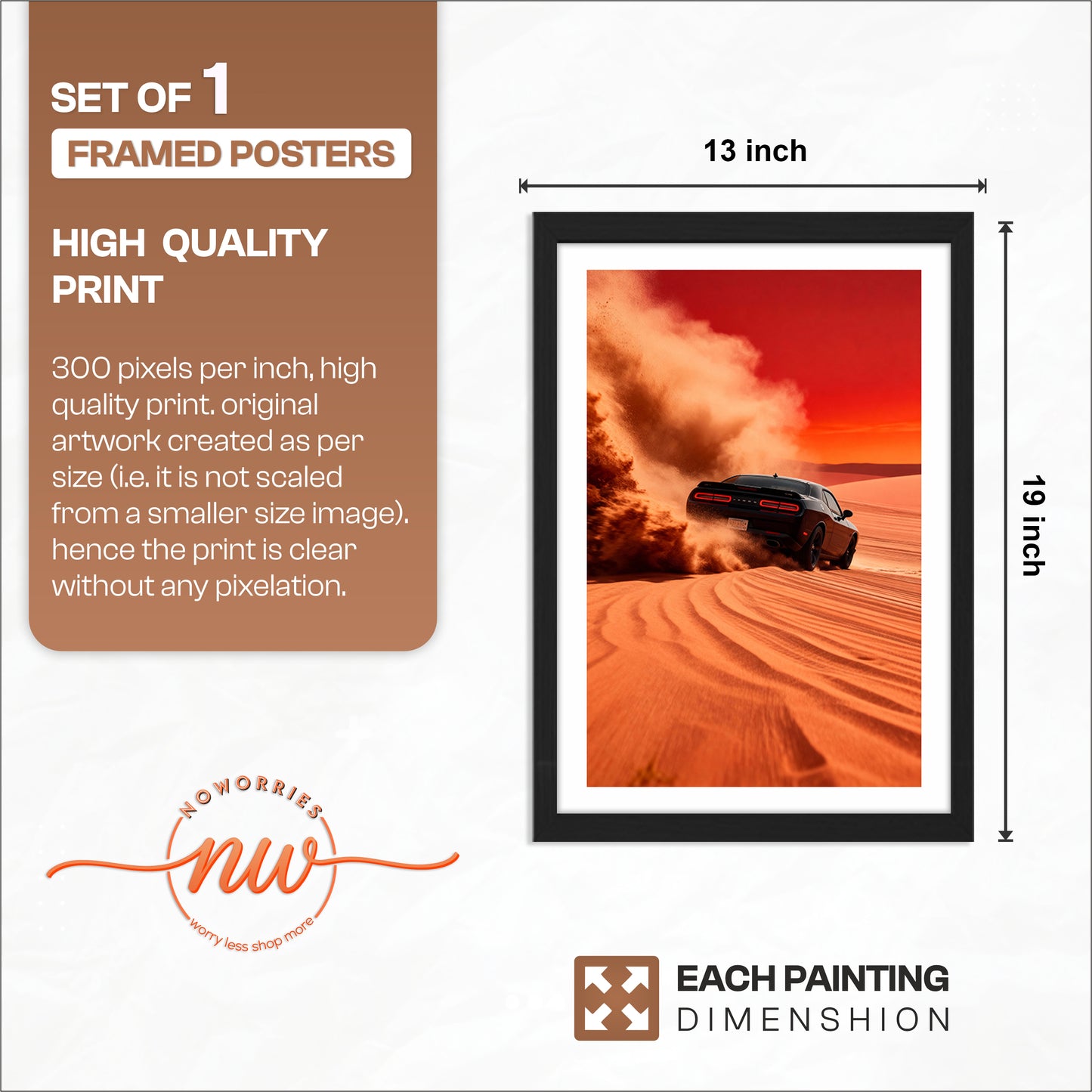 Dodge Challenger Sandstorm Drift Wall Frame