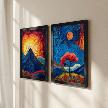 Vibrant Landscape Wall Art Set