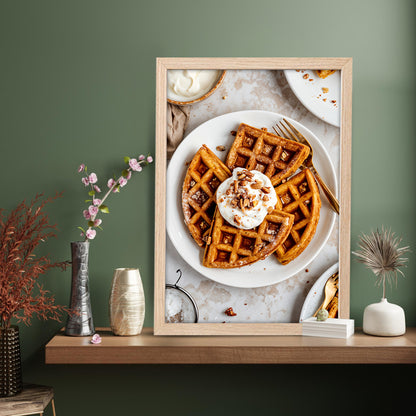 Waffles with Cream Wall Frame