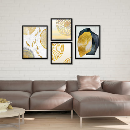 Luxury Golden Abstract Wall Art