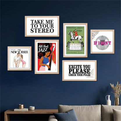 Music & Vintage Wall Art Set of 6