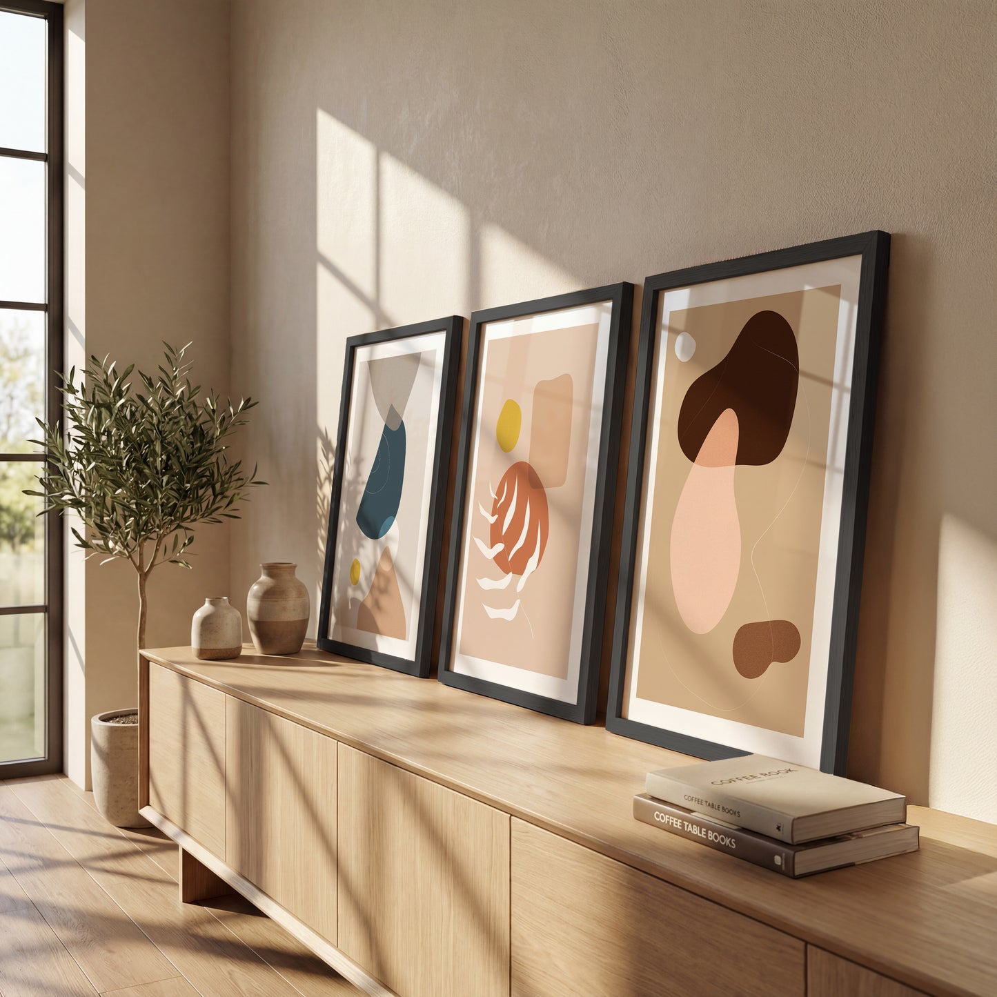 Contemporary Abstract Wall Art Set of 3