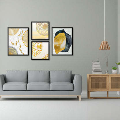 Luxury Golden Abstract Wall Art