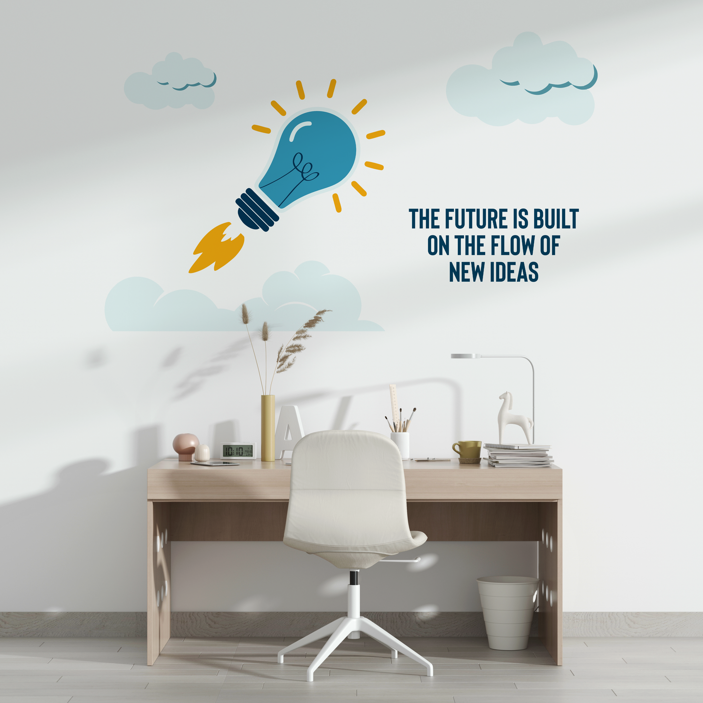 Future Ideas Rocket Lightbulb Wall Sticker