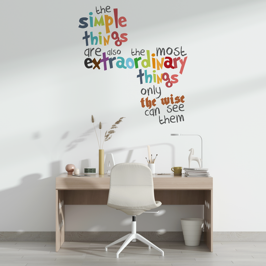 Colorful Simple Things Quote Wall Sticker