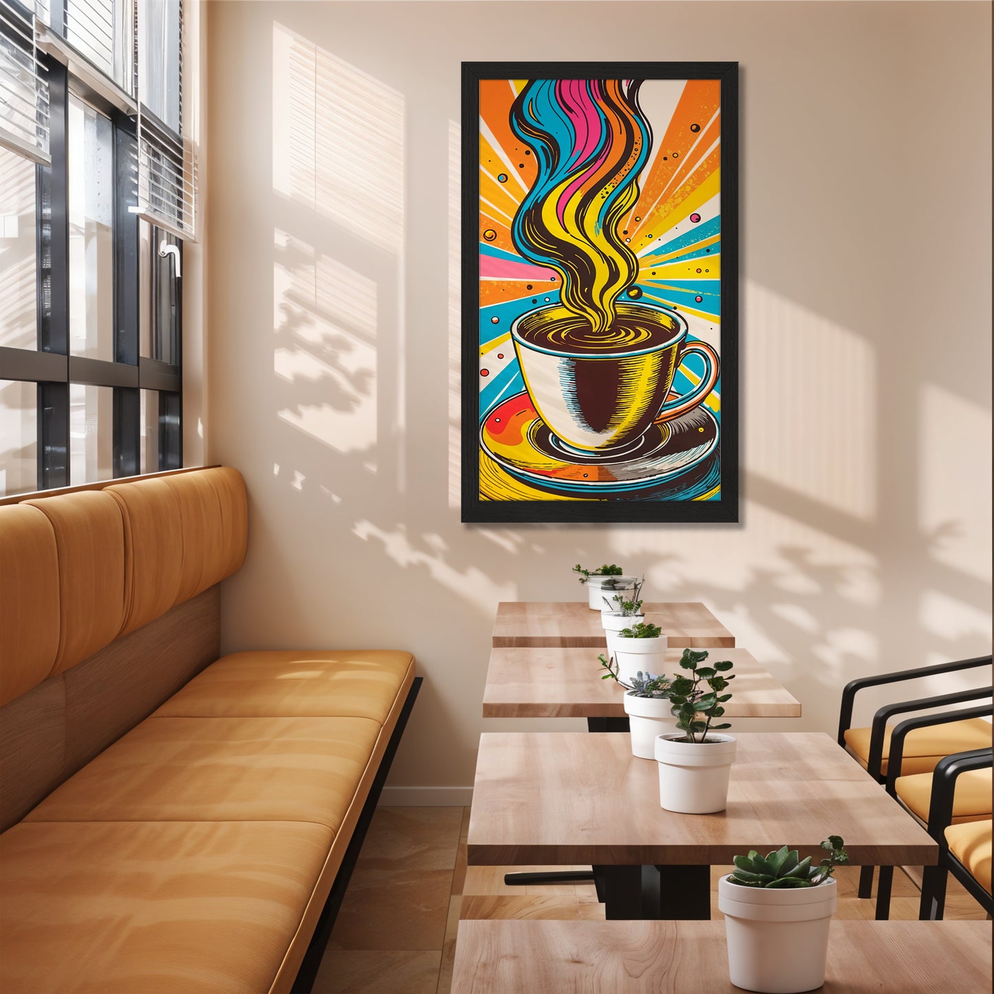 Vibrant Coffee Art Poster