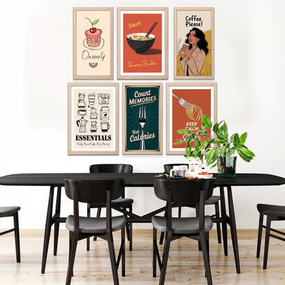 Kitchen Quotes Wall Art Set – 6