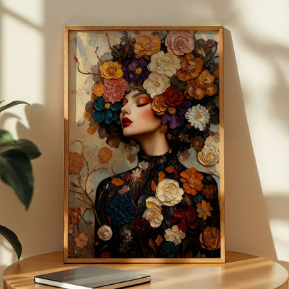 Floral Muse Portrait Poster