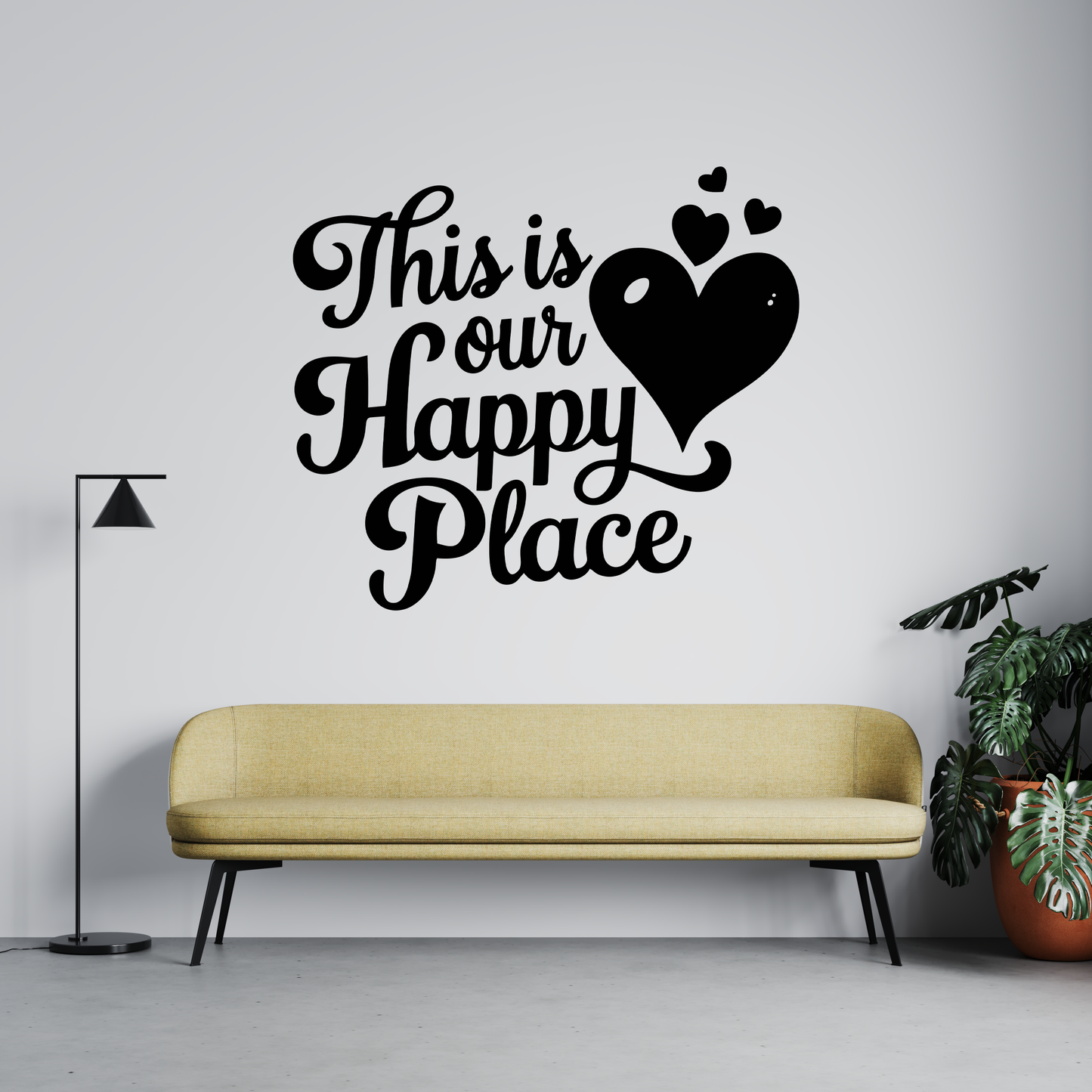Happy Place Quote Wall Sticker