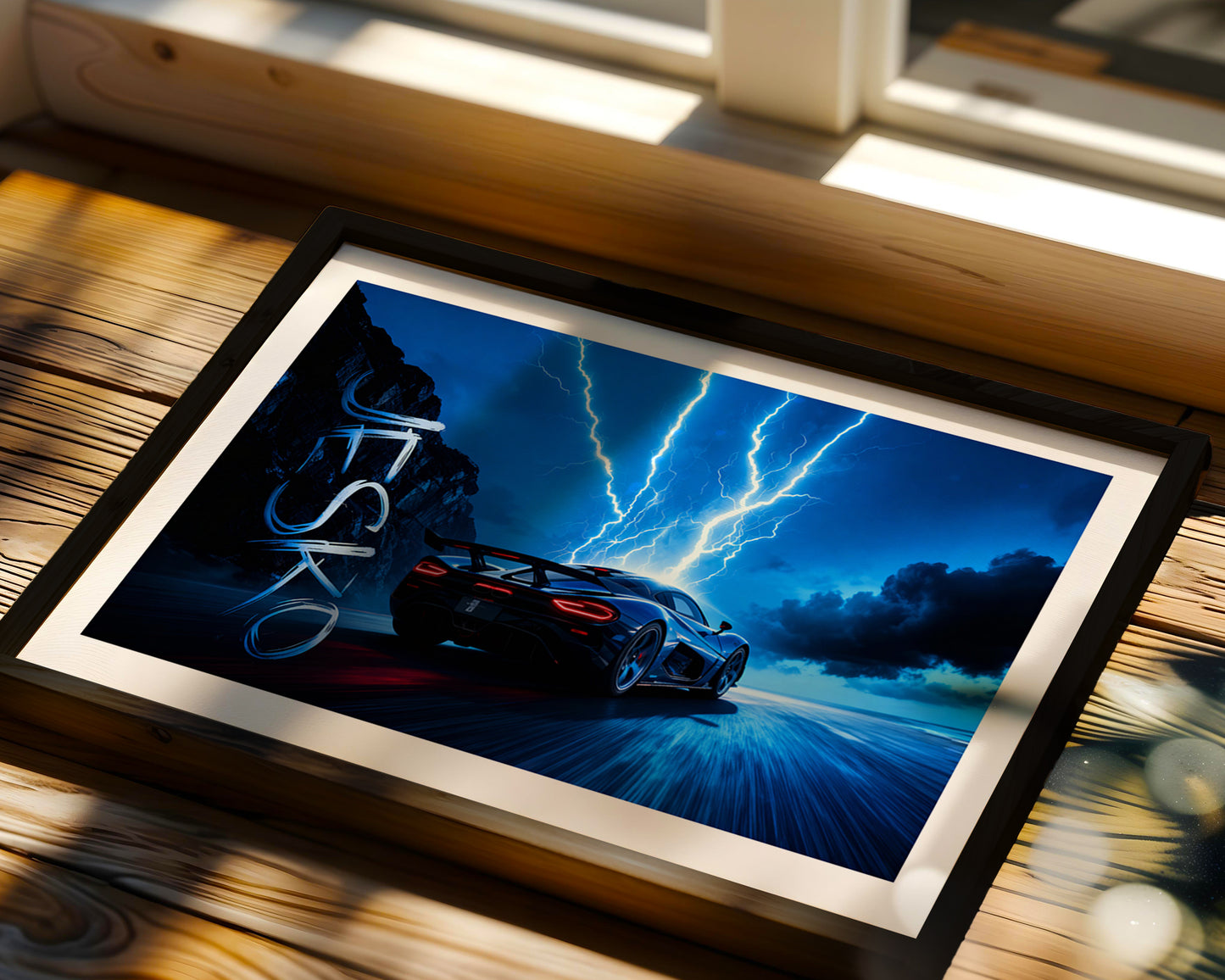 Jesko Hypercar Night Run Wall Decor
