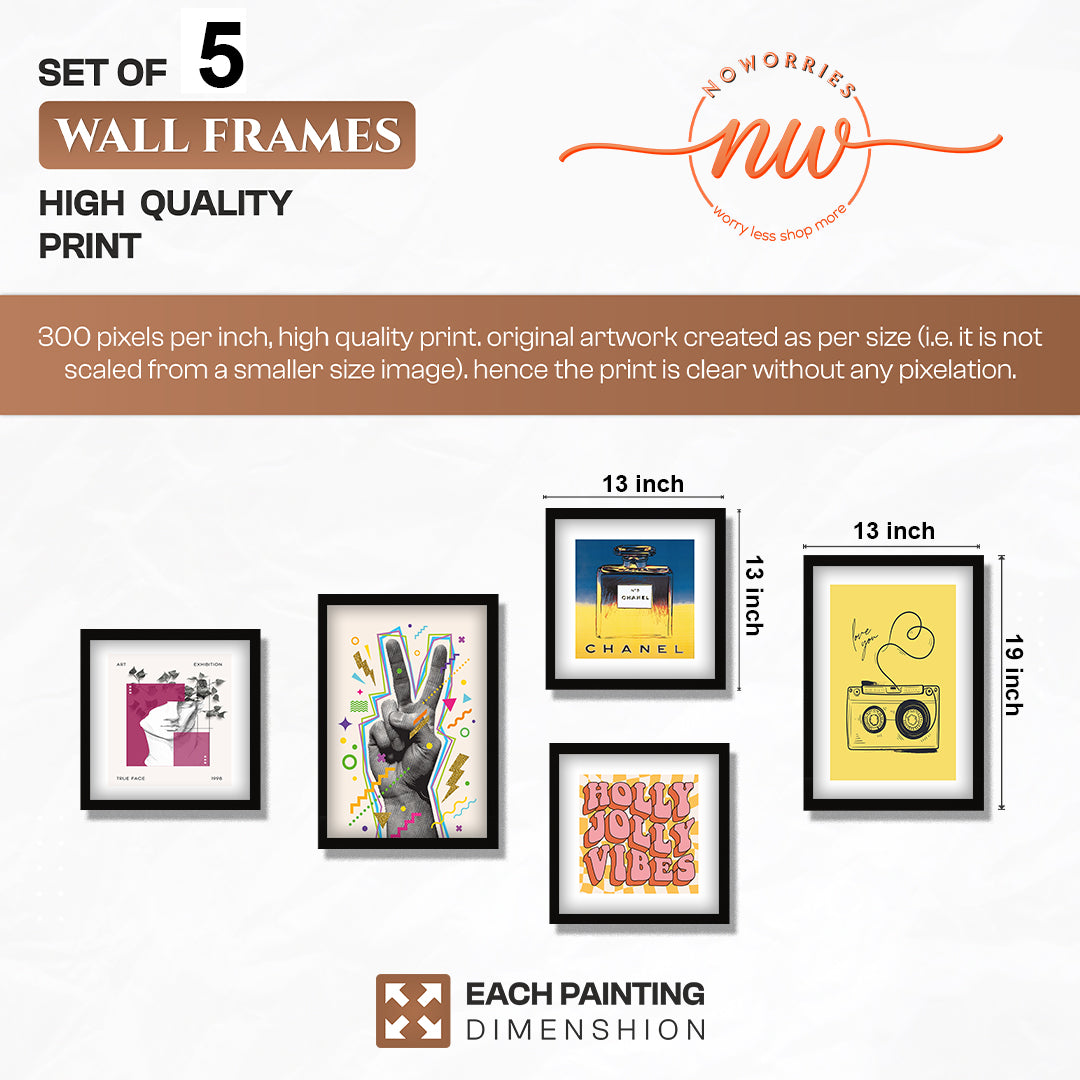Pop Culture Wall Decor Set of 5