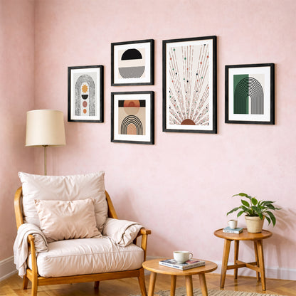 Modern Boho Wall Decor Set of 5