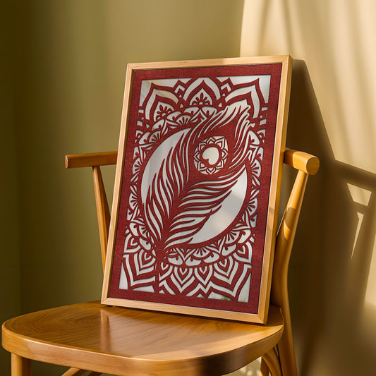 Krishna Morpankh Pinewood Laser Wall Art