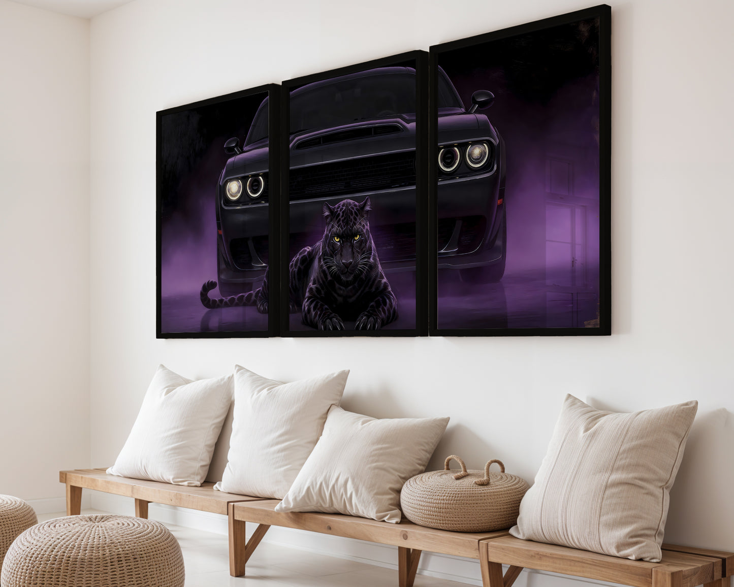 Midnight Beast Charger Wall Frame Set of 3